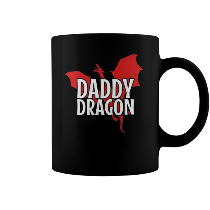 Daddy Dragon Mythical Legendary Creature Fathers Day Dad Coffee Mug