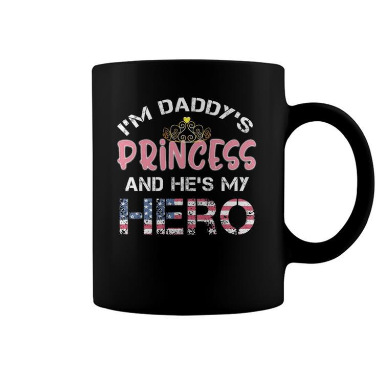 Daughter Of Soldier  Military Family Tee Hes My Hero Coffee Mug