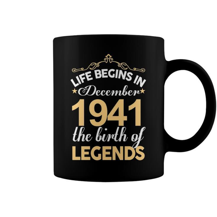 December 1941 Birthday   Life Begins In December 1941 V2 Coffee Mug