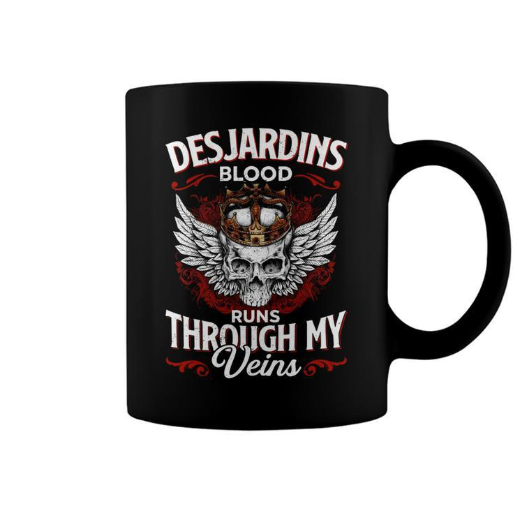 Desjardins Blood Runs Through My Veins Name V2 Coffee Mug