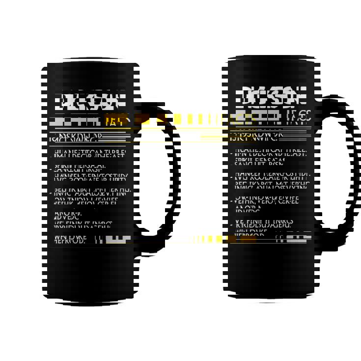 Dickson Name Gift   Dickson Facts V2 Coffee Mug