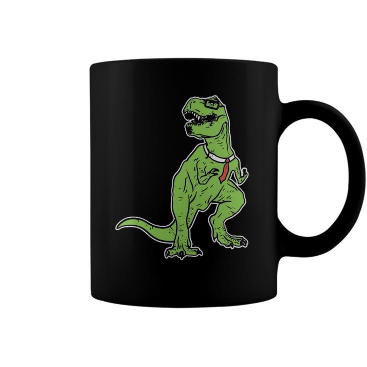 Dinosaur Tyrannosaurus Nerd Geekrex Tie Coffee Mug
