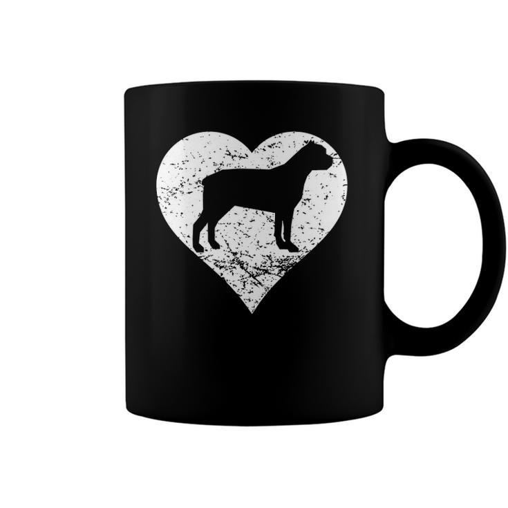 Distressed Cane Corso Heart Dog Owner Graphic  Coffee Mug
