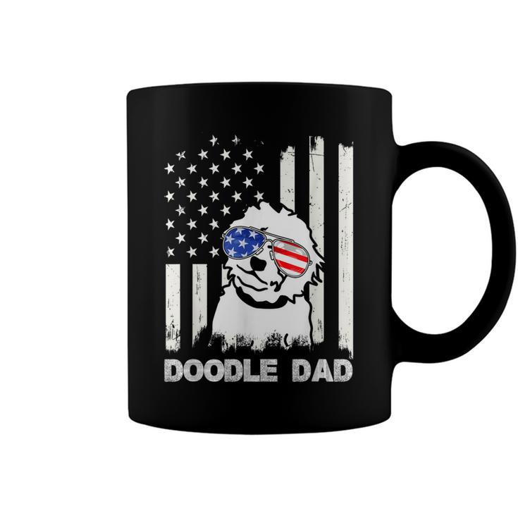 Doodle Dad 4Th Of July Us Flag Dog Dad Patriotic  Gift Coffee Mug