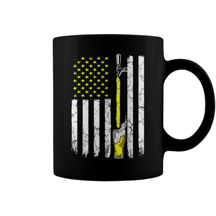 Drinking Beer American Flag 4Th Of July Drinker Patriotic  Coffee Mug