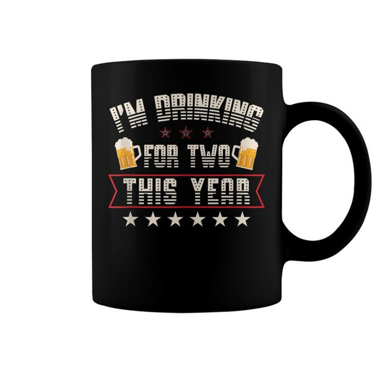 Drinking For Two 4Th Of July  Pregnancy Announcement  Coffee Mug
