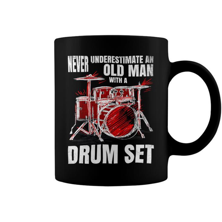 Drummer Never Underestimate An Old Man With A Drum Set 24Ya69 Coffee Mug