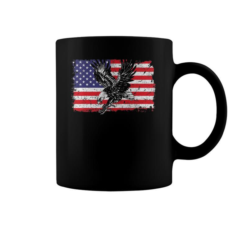 Eagle American Flag 4Th Of July Usa Merica Bird Lover Gift Coffee Mug