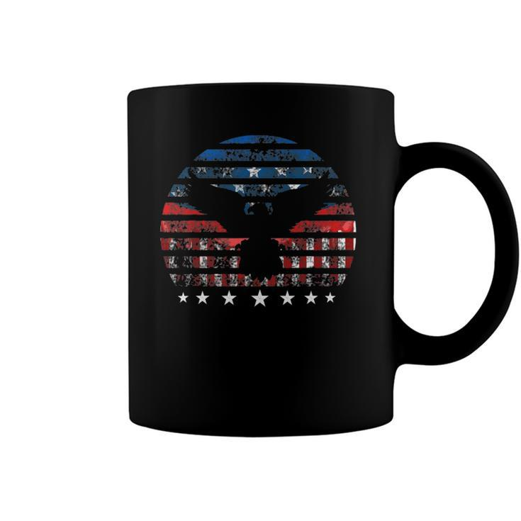 Eagle American Flag Vintage Independence Day 4Th Of July Usa Coffee Mug
