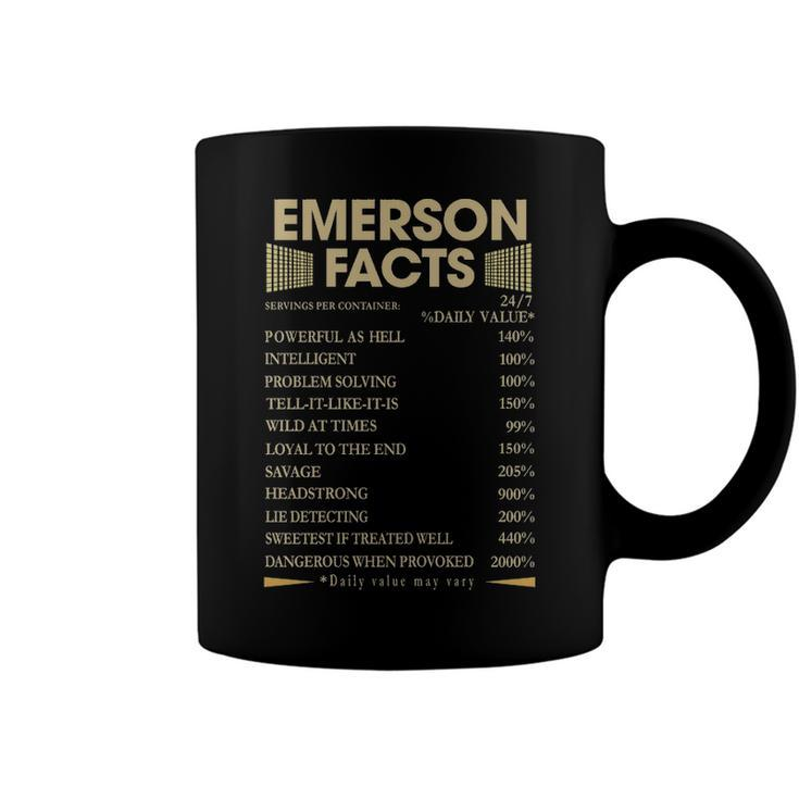 Emerson Name Gift   Emerson Facts Coffee Mug