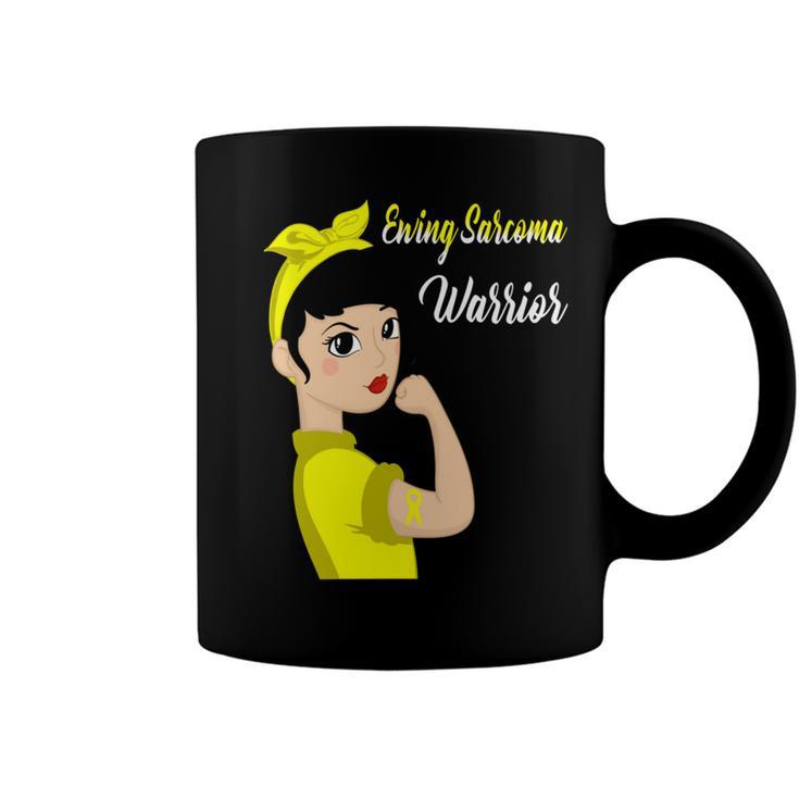 Ewings Sarcoma Warrior Strong Women  Yellow Women  Ewings Sarcoma  Ewings Sarcoma Awareness Coffee Mug