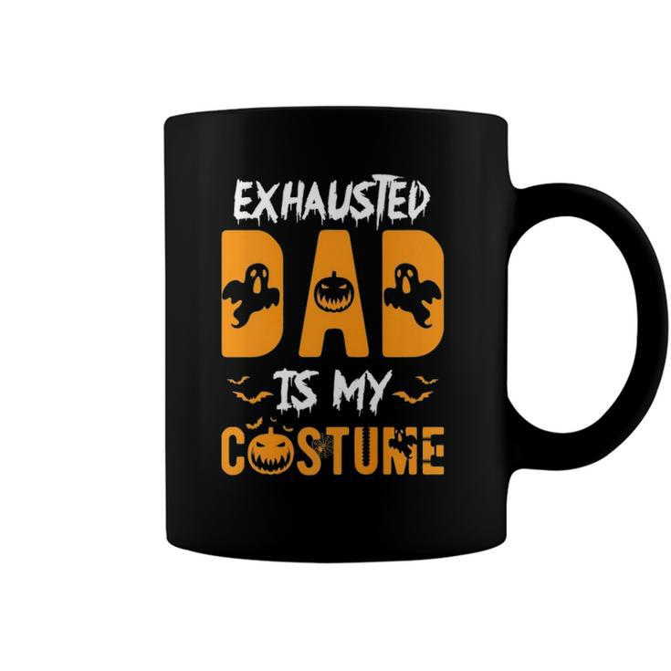 Exhausted Dad Is My Costume Mens Funny Halloween Gift Coffee Mug