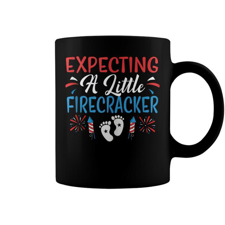 Expecting A Little Firecracker 4Th Of July Pregnancy Baby  Coffee Mug