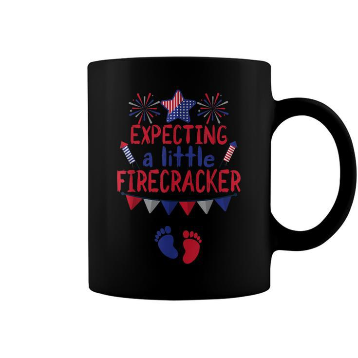 Expecting A Little Firecracker 4Th Of July Pregnancy  Coffee Mug