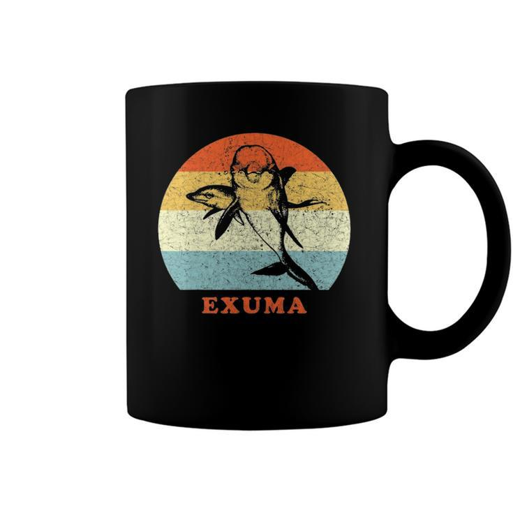 Exuma Bahamas Vintage Retro Dolphin Vacation Coffee Mug
