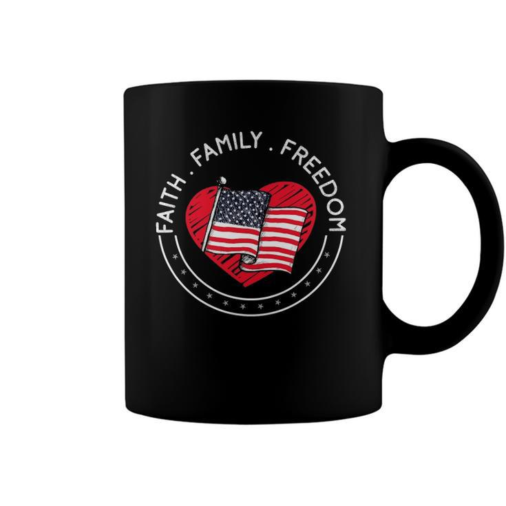 Faith Family Freedom American Patriotism Christian Faith Coffee Mug
