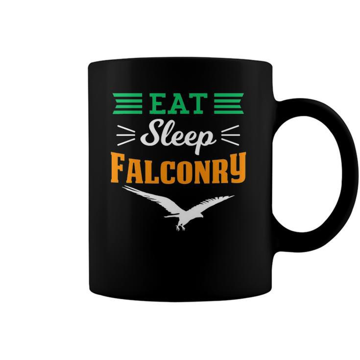 Falconer Falcon Hunter Hunting Hawking Eat Sleep Falconry Coffee Mug