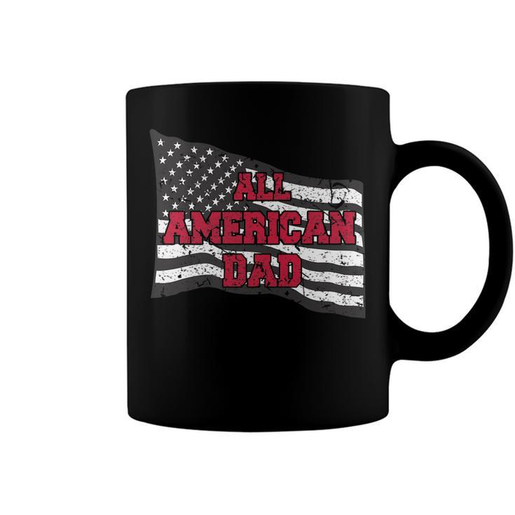 Family 365 All American Dad 4Th Of July Fathers Day Men   Coffee Mug