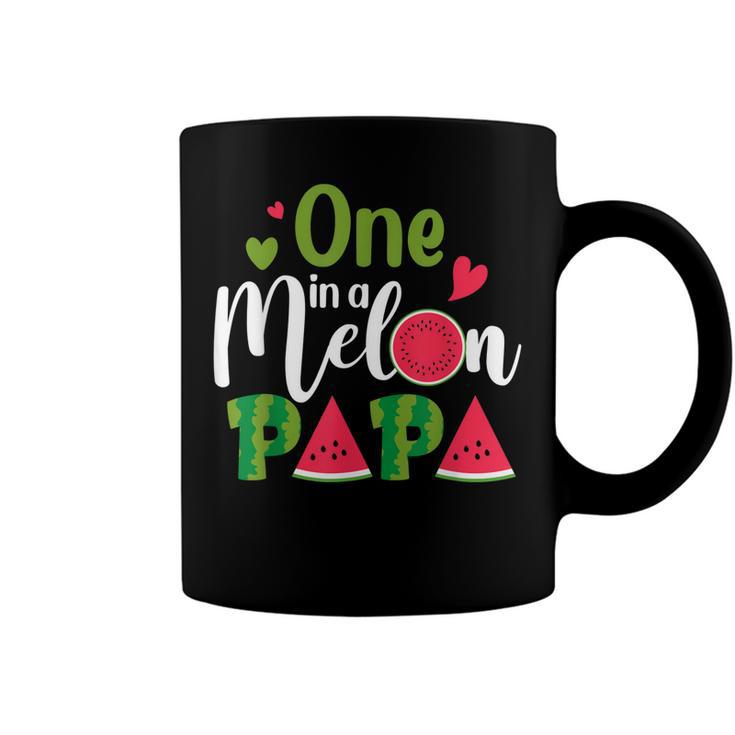 Family One In A Melon Papa Birthday Party Matching Family  Coffee Mug