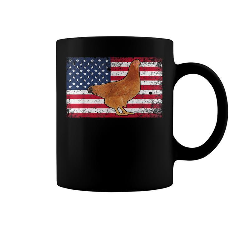 Farmer Dad 4Th Of July Patriotic  Chicken Daddy  Coffee Mug