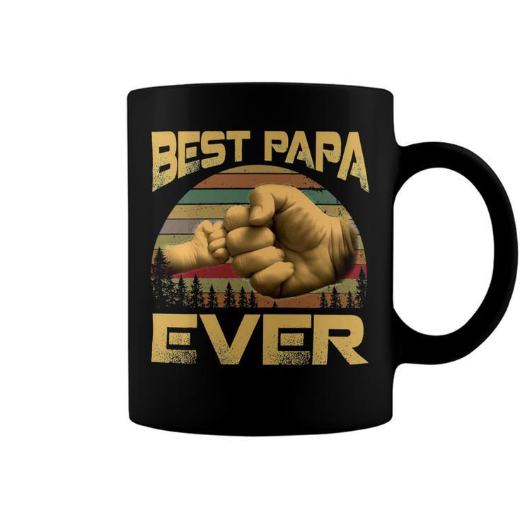 Father Grandpa Best Papa Ever Retro Vintage 54 Family Dad Coffee Mug