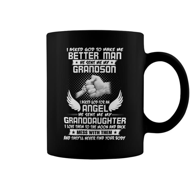 Father Grandpa Better Man He Send Me My Grandson 179 Family Dad Coffee Mug