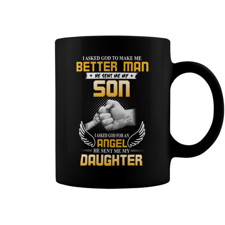 Father Grandpa I Asked To Make Me Better Man167 Family Dad Coffee Mug