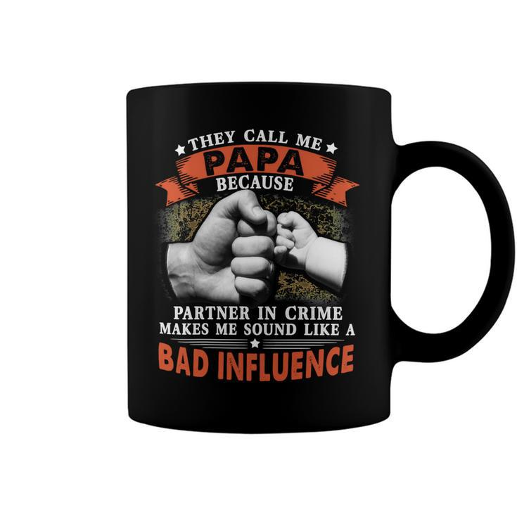 Father Grandpa They Call Me Papa Because Partner In Crime Fathers Day 47 Family Dad Coffee Mug