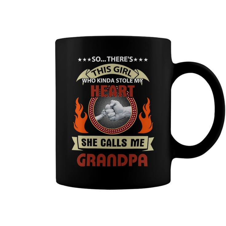 Father Grandpa This Girl Who Kinda Stole My Heart She Calls Me Grandpa 108 Family Dad Coffee Mug
