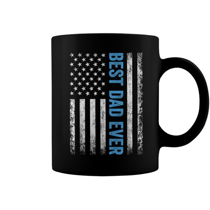 Fathers Day Best Dad Ever With Us American Flag  V2 Coffee Mug