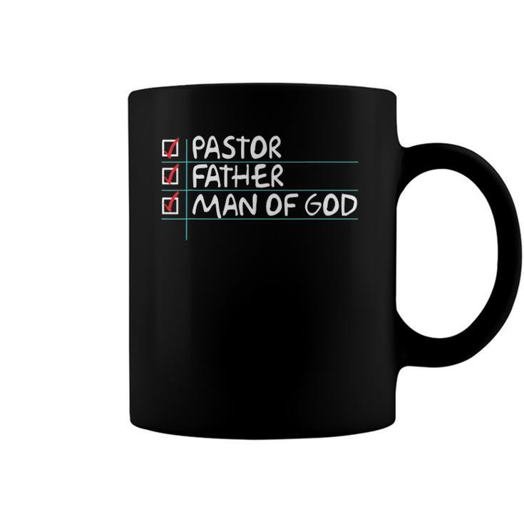 Fathers Day Gift From Church Pastor Dad Man Of God Coffee Mug