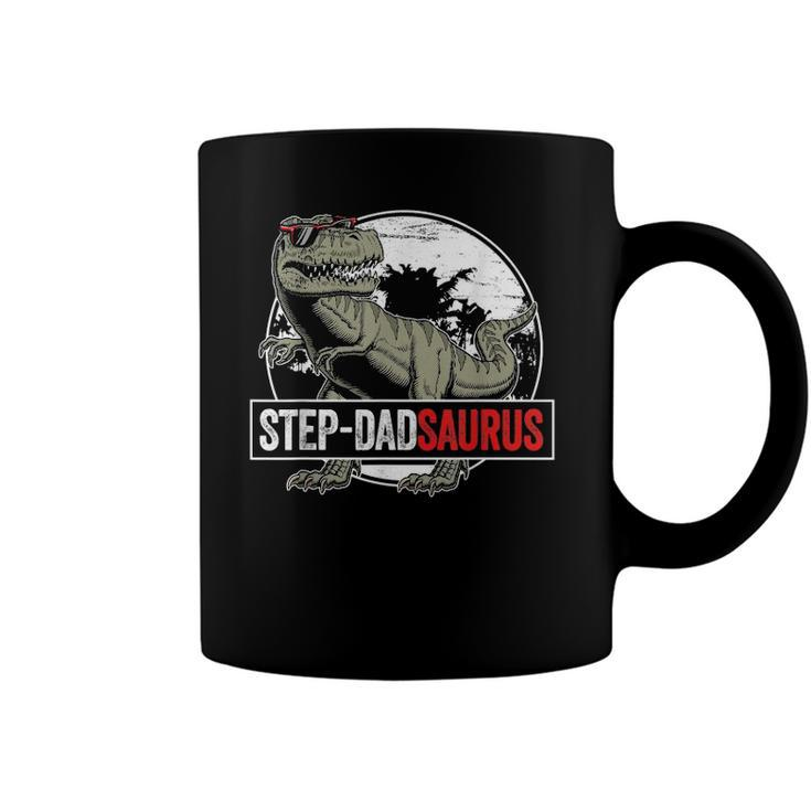 Fathers Day Step Dadsaurusrex Dinosaur Funny Step Dad Coffee Mug