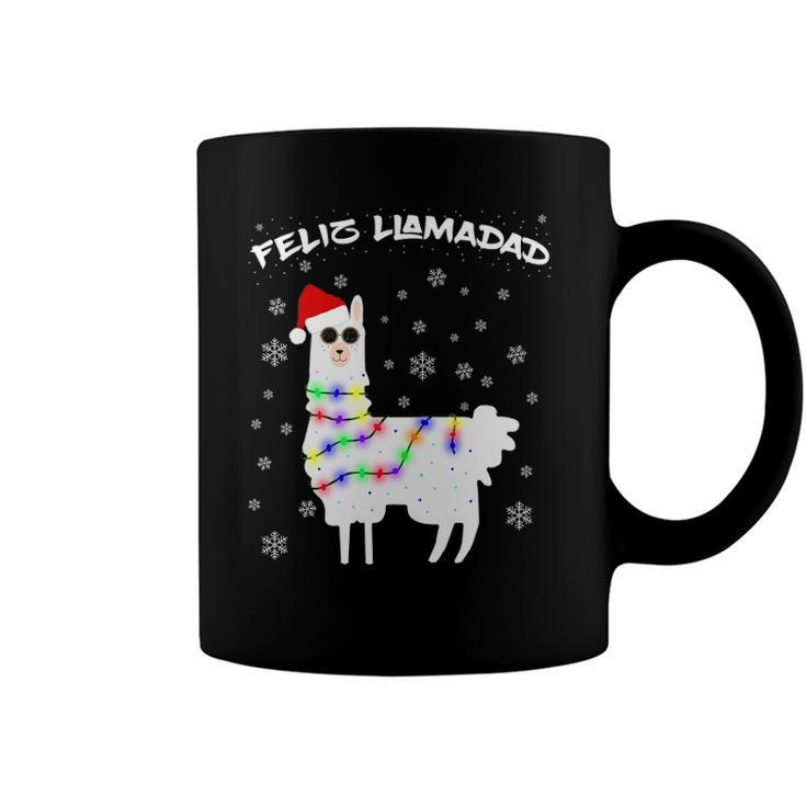 Feliz Llamadad Funny Lama Christmas Saying Alpaca Outfit Coffee Mug