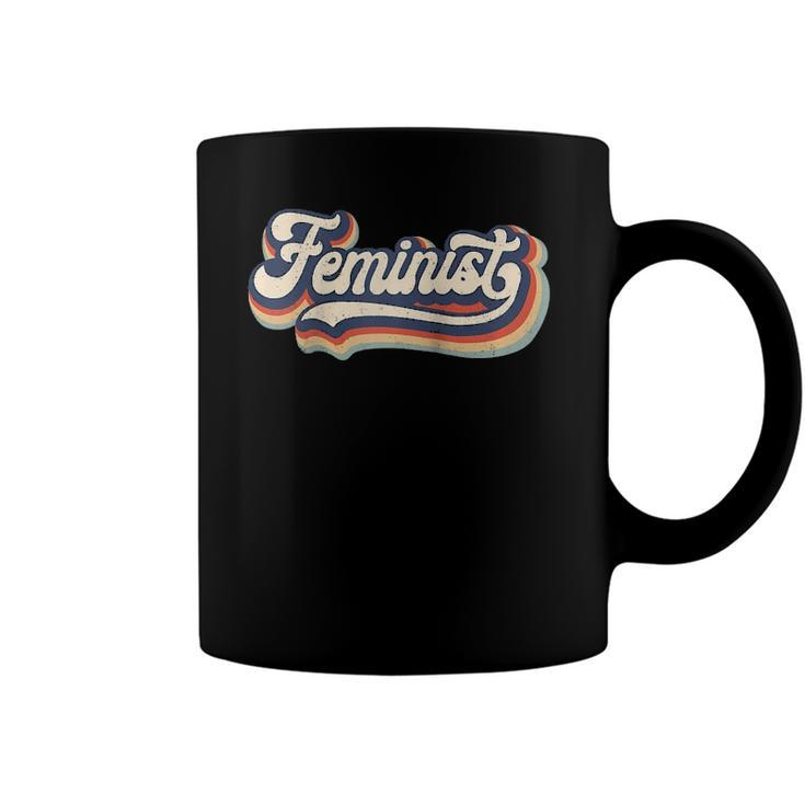 Feminist - Retro 70S Vintage Rainbow - Feminism Gift Raglan Baseball Tee Coffee Mug
