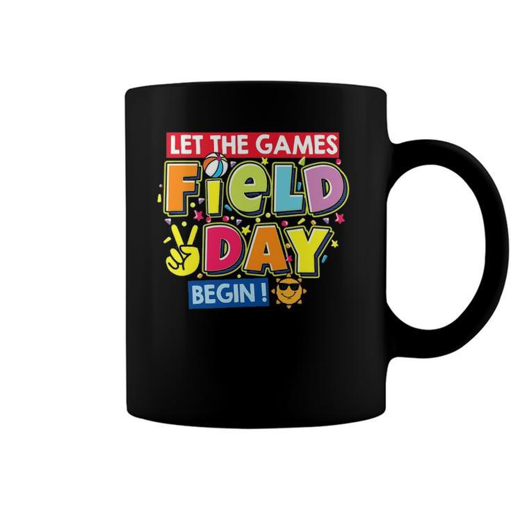 Field Day Let The Games Begin Kids Teachers Field Day 2022 Smile Face Coffee Mug
