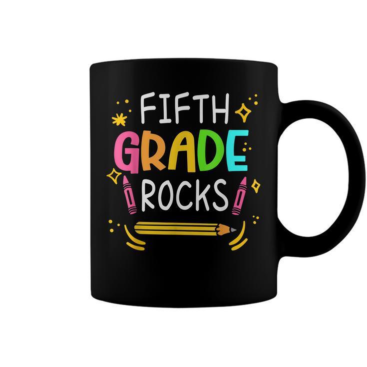 Fifth Grade Rocks 5Th Grade Kid Fifth Day Of School Teacher Coffee Mug