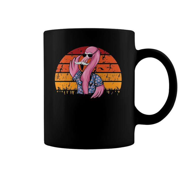 Flamingo Dad Fathers Day Retro Bird Animal Lover Zoo-Keeper Coffee Mug