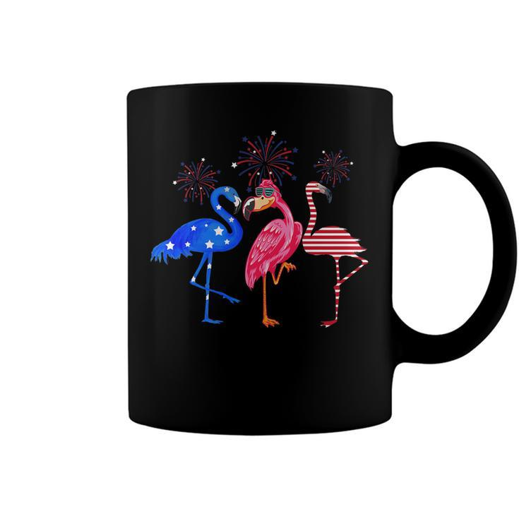 Flamingos Usa Flag 4Th Of July Independence Day Patriotic   Coffee Mug