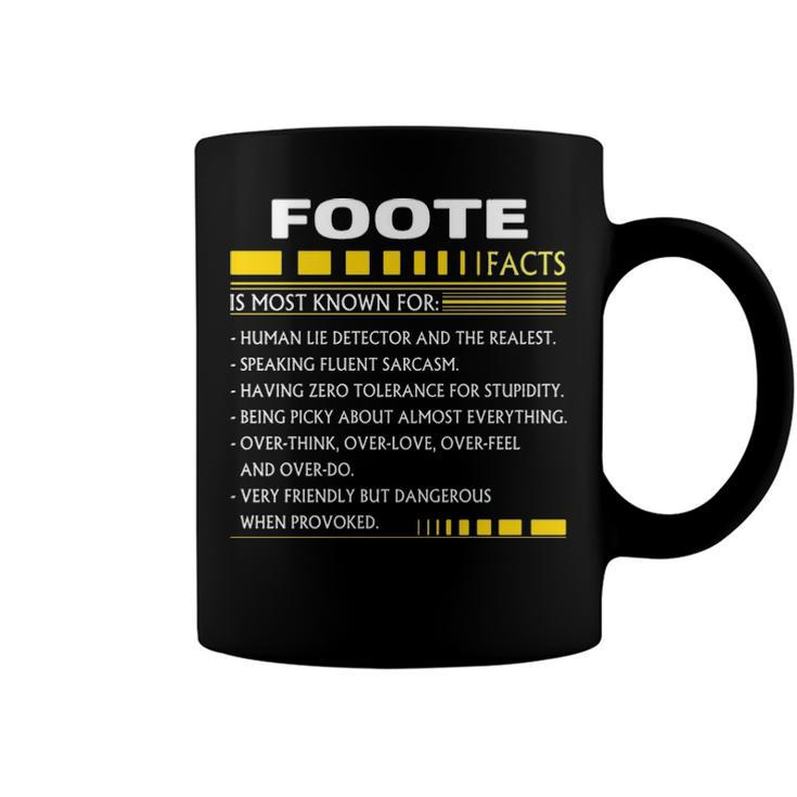 Foote Name Gift   Foote Facts Coffee Mug