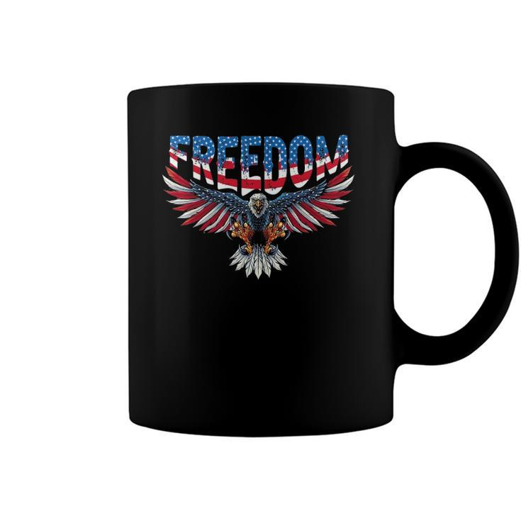 Freedom Eagle  4Th Of July American Flag Patriotic Coffee Mug