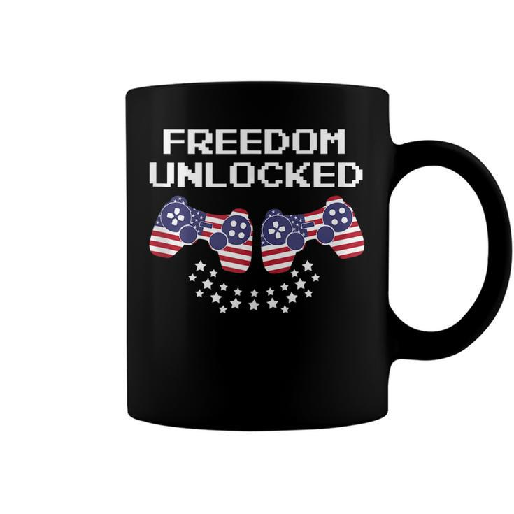 Freedom Unlocked Gamer 4Th Of July Video Games  Coffee Mug