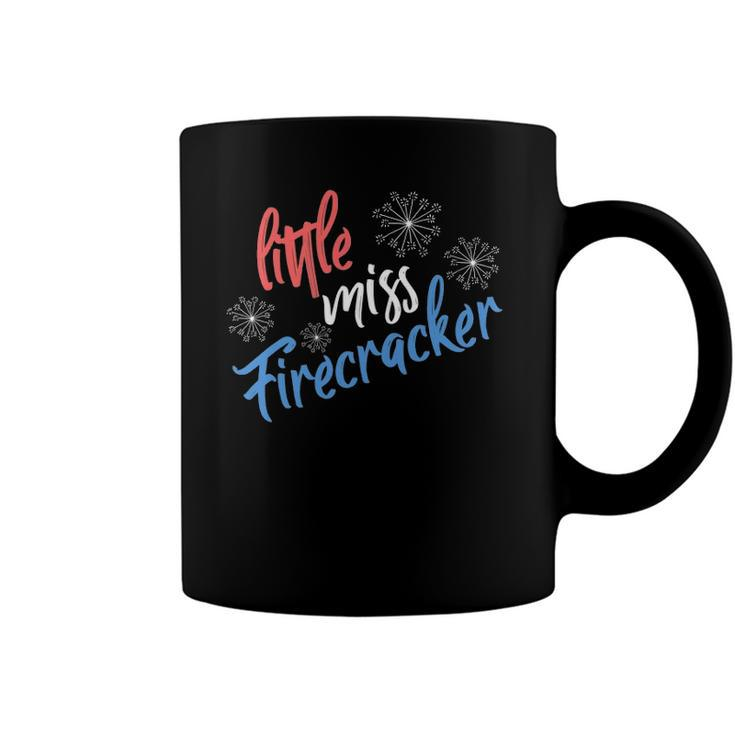 Funny 4Th Of July Usa Little Miss Firecracker Fireworks Coffee Mug