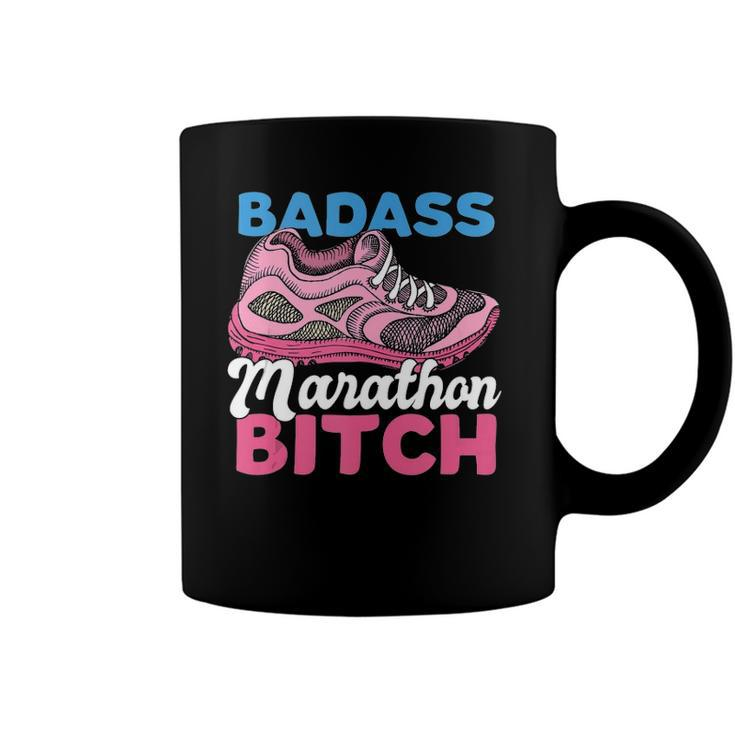 Funny Badass Marathon Bitch Long Distances Runner  Coffee Mug