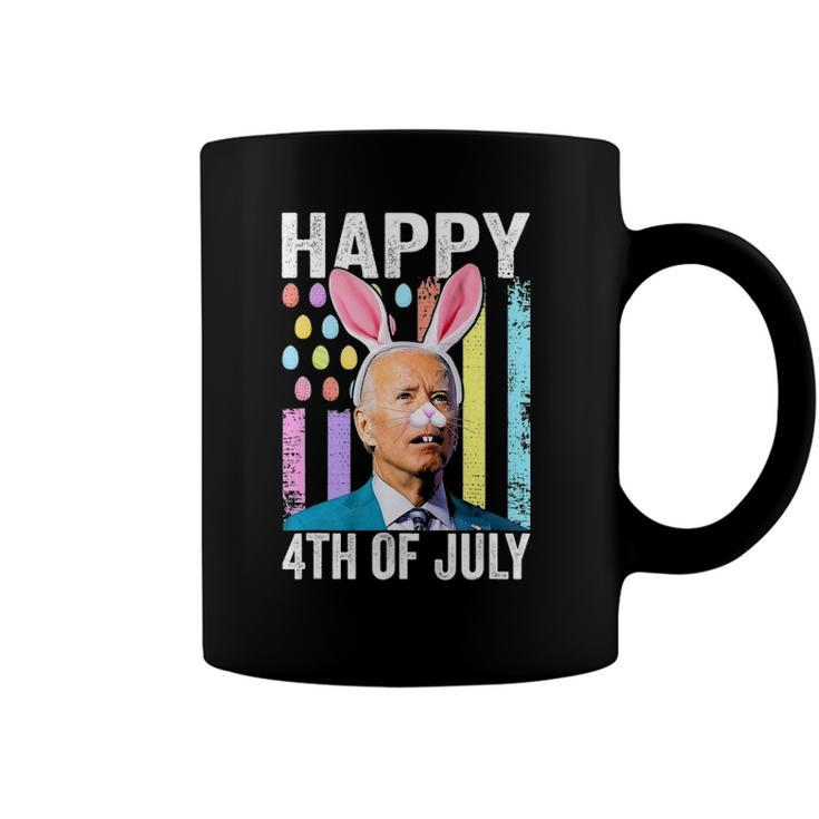 Funny Biden Happy 4Th Of July Confused Easter Biden Bunny Coffee Mug
