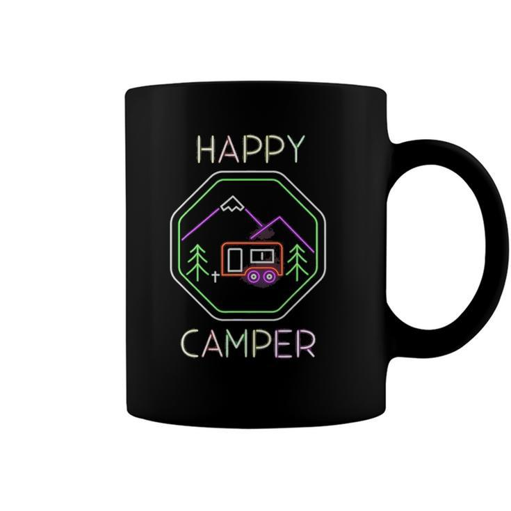 Funny Camper Gift Tee Happy Camping Lover Camp Vacation Coffee Mug