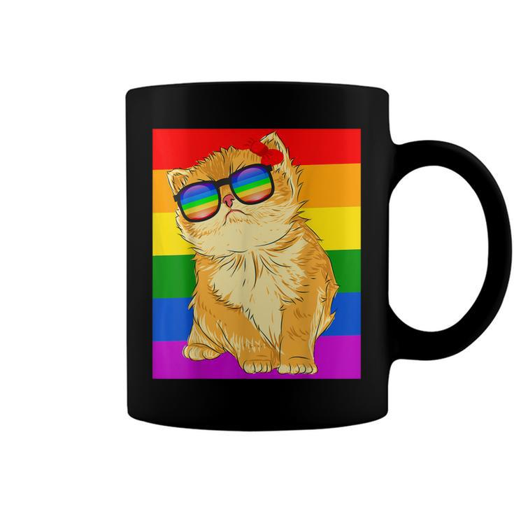 Funny Cat Lgbt Gay Rainbow Pride Flag Boys Men Girls Women  Coffee Mug