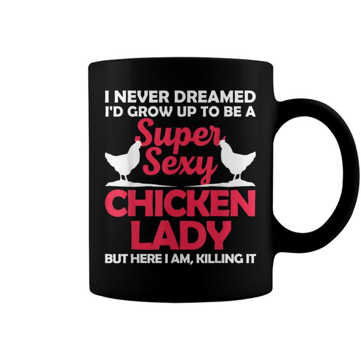 Funny Chicken Lady For Women Girl Chicken Sexy Farmer Ladies  Coffee Mug