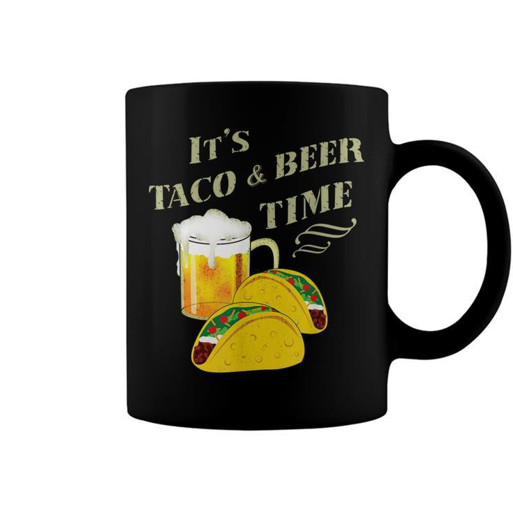 Funny Drinking  Its Taco & Beer Time Cinco De Mayo  Coffee Mug