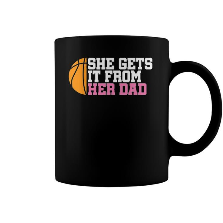 Funny Girls Womens Basketball Dad Coach Coffee Mug