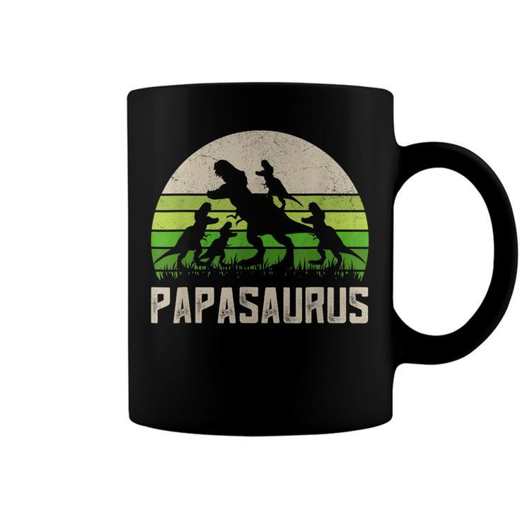 Funny Grandpa  Papasaurus Dinosaur 4 Kids Fathers Day  V2 Coffee Mug